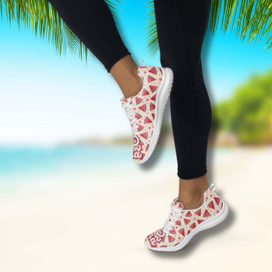 Hello Weekend Watermelon All Over Print Athletic Shoes product image (8)
