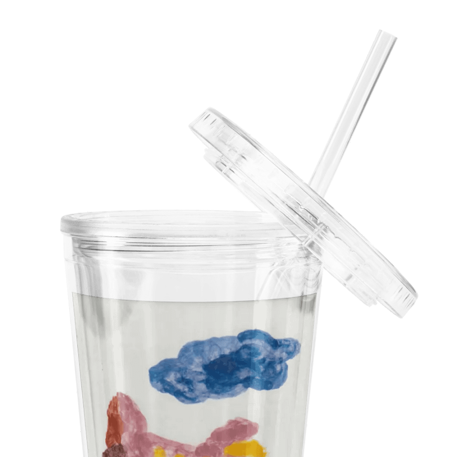 Kid Airplane (Double Wall Clear Plastic Tumbler 16 oz) product image (5)