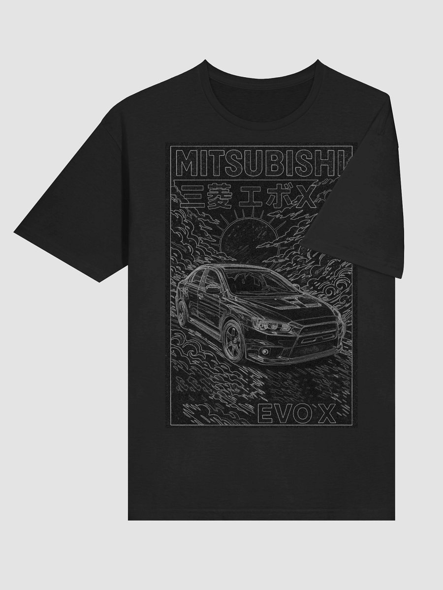 Monochrome Mitsubishi Evo X Sketch Gildan Unisex Softstyle T-Shirt product image (10)