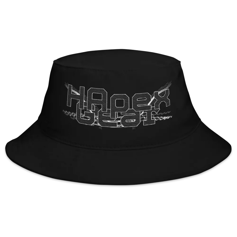 Bucket Hat - Embroidered - Black HApex Gear White Logo product image (3)
