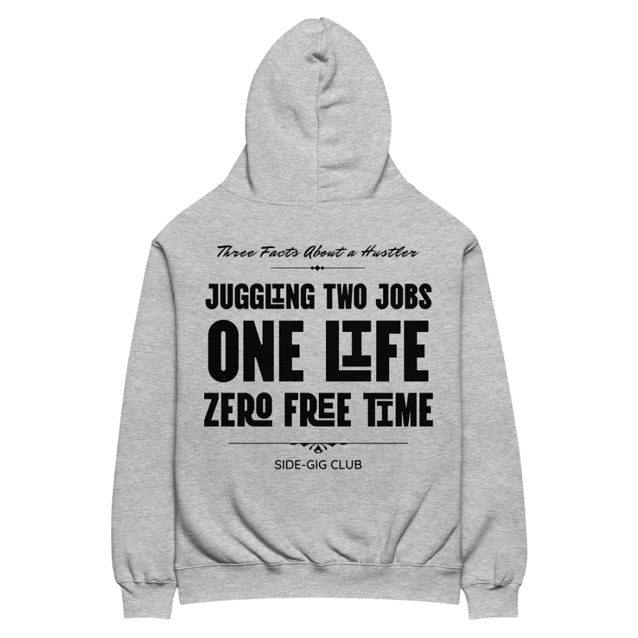Three Facts About a Hustler Oversized Hoodie - Streetwear Edition in Vivid Black product image (3)
