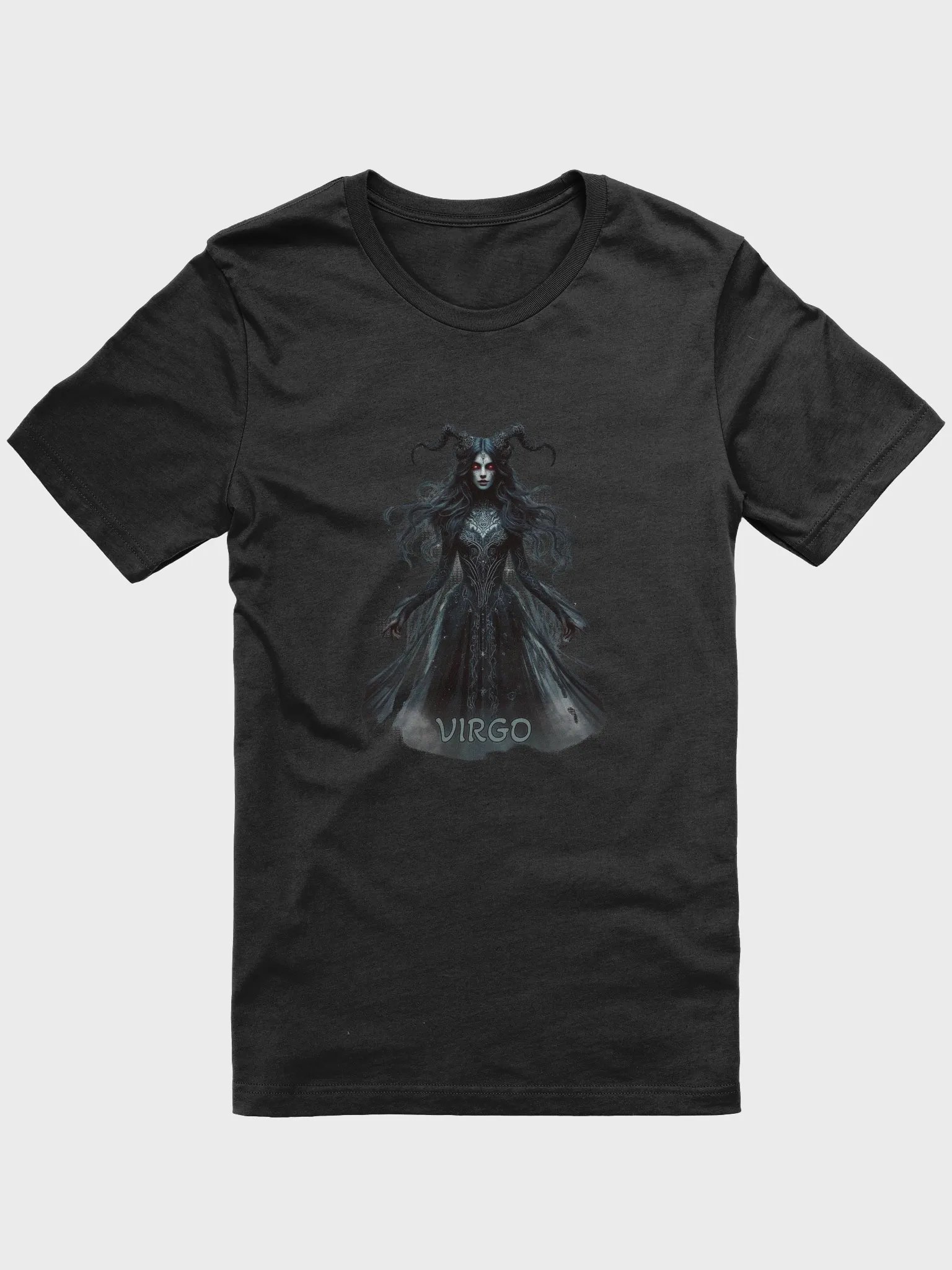 Demonic Zodiac T-Shirts| Virgo | Halloween Group Tshirt | Gothic Astrology Signs | Dark Horoscope Tees | Halloween Celestial Horror Clothing product image (1)
