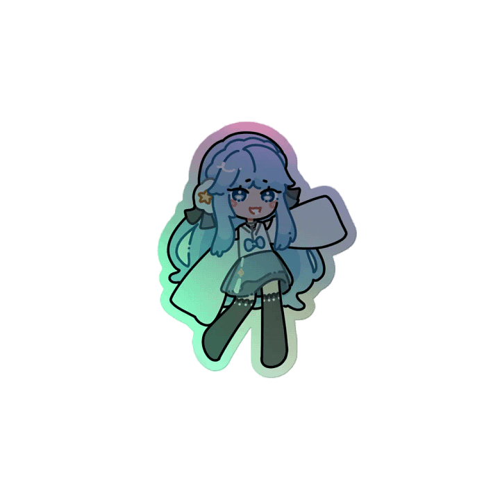 Blue Holographic Sticker product image (2)