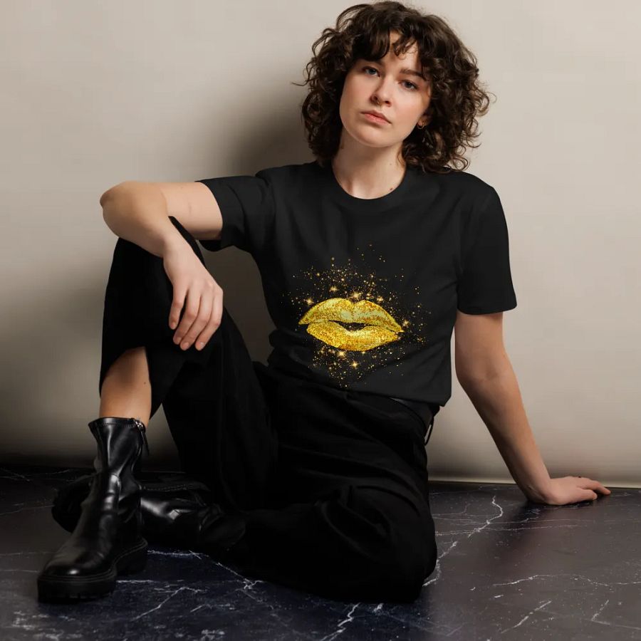 Golden Kiss Glitter Unisex T-Shirt product image (14)