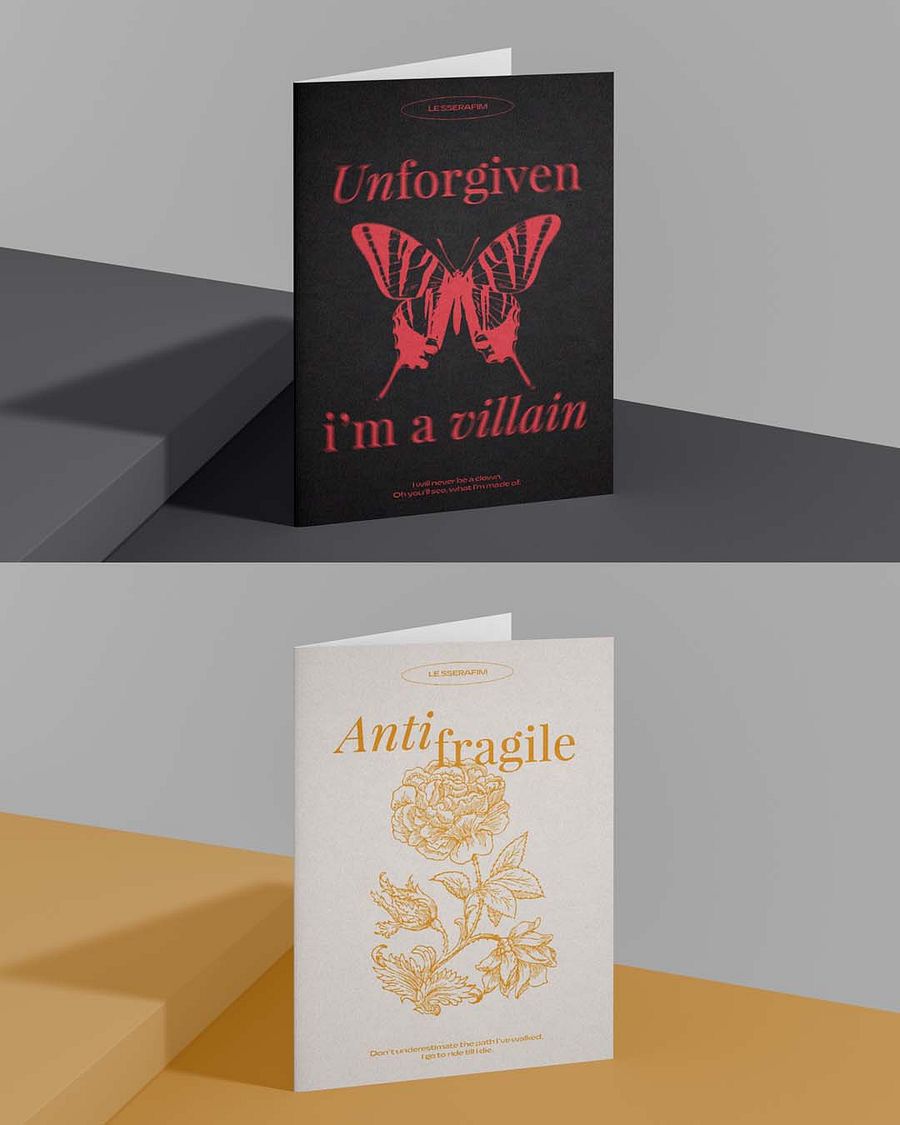 Unforgiven & Antifragile - LE SSERAFIM KPOP Digital Printable Wall Art Poster (A1 SIZE) - Instant Download product image (3)