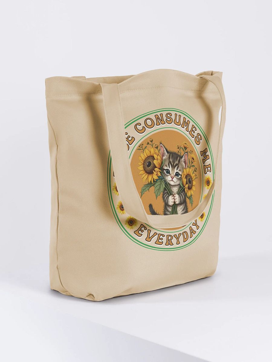 Rage Consumes Me Everyday Cat And Sunflower Tote Bag product image (4)