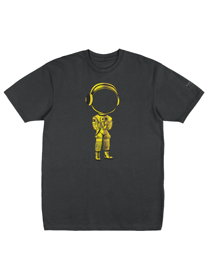 GOLD ASTRONAUT WITH TRANPARENT VISOR & LIFESTYLE LOGO ON BACK TEE SHIRT product image (1)