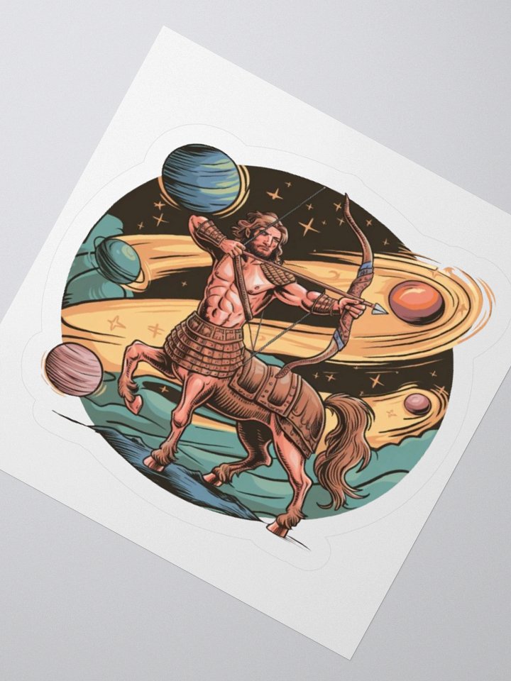 Exclusive Sagittarius Zodiac Sticker: Centaur Archer in Cosmic Twilight - Perfect for Astrology Fans and Unique Gifts! product image (4)