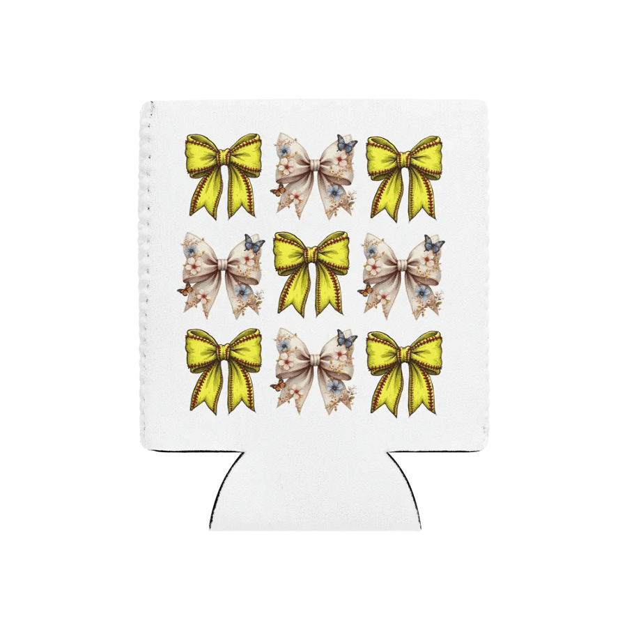 Spring Bows Softball Butterfly Breeze Can Cooler product image (1)