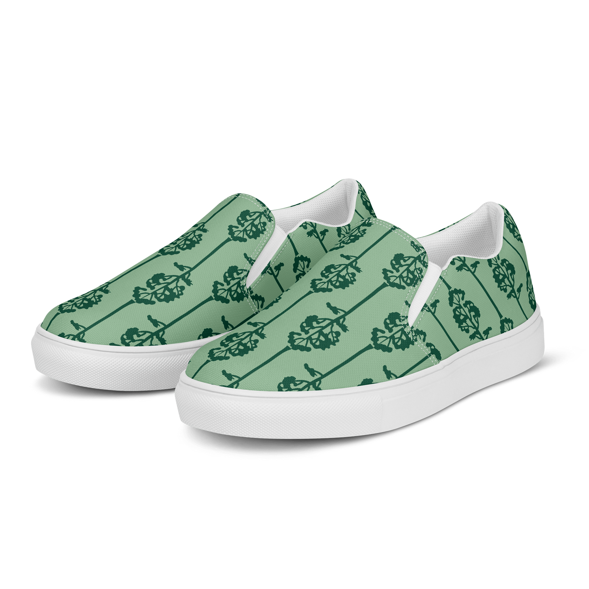 Verdant Vines Men's Slip-On Canvas Shoes product image (3)