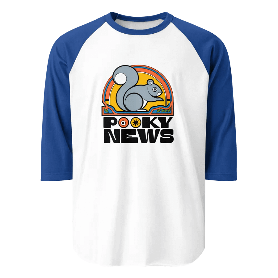 Rocky News Stylized Squirrel Raglan Tee product image (1)