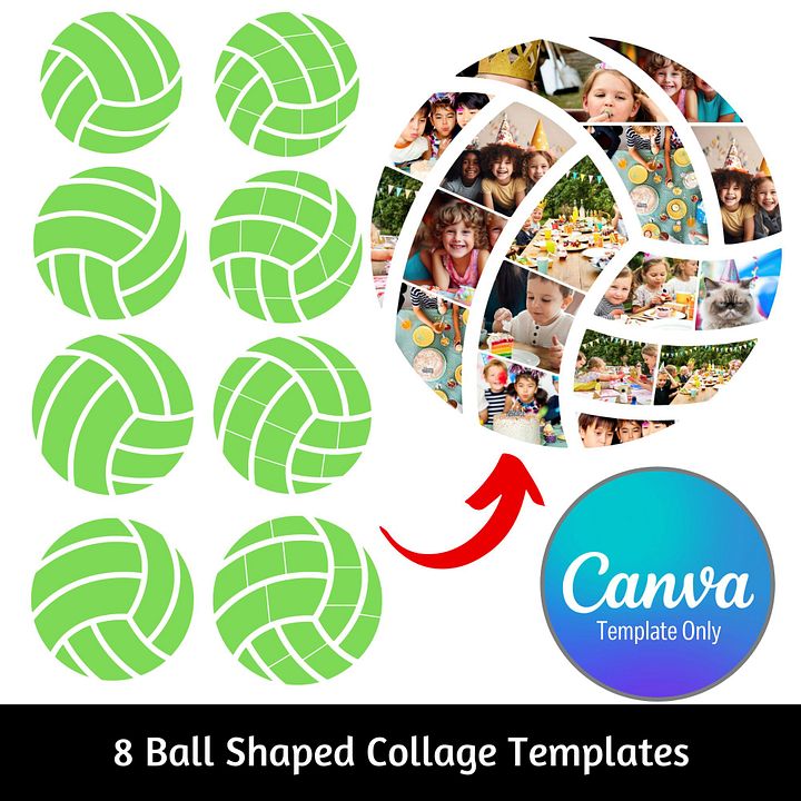 8 Ball-Shaped Frames Canva Templates product image (1)