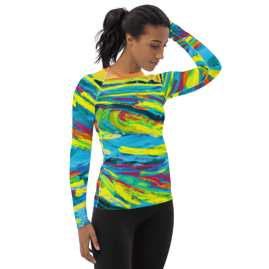 Sunset Swirl Women's Rash Guard product image (8)