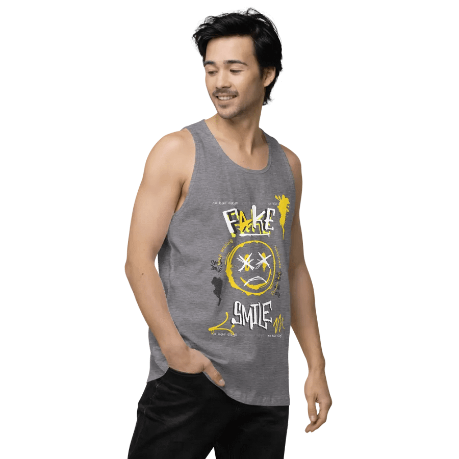Fake Smile | Cotton Heritage Men's Premium Tank Top product image (62)