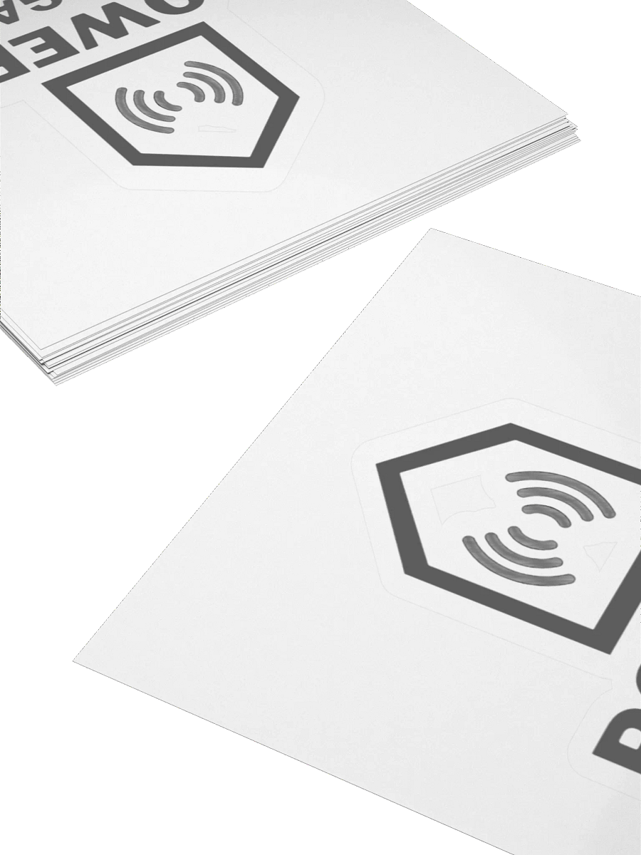 Powers Model Garage Square Logo Stickers product image (4)