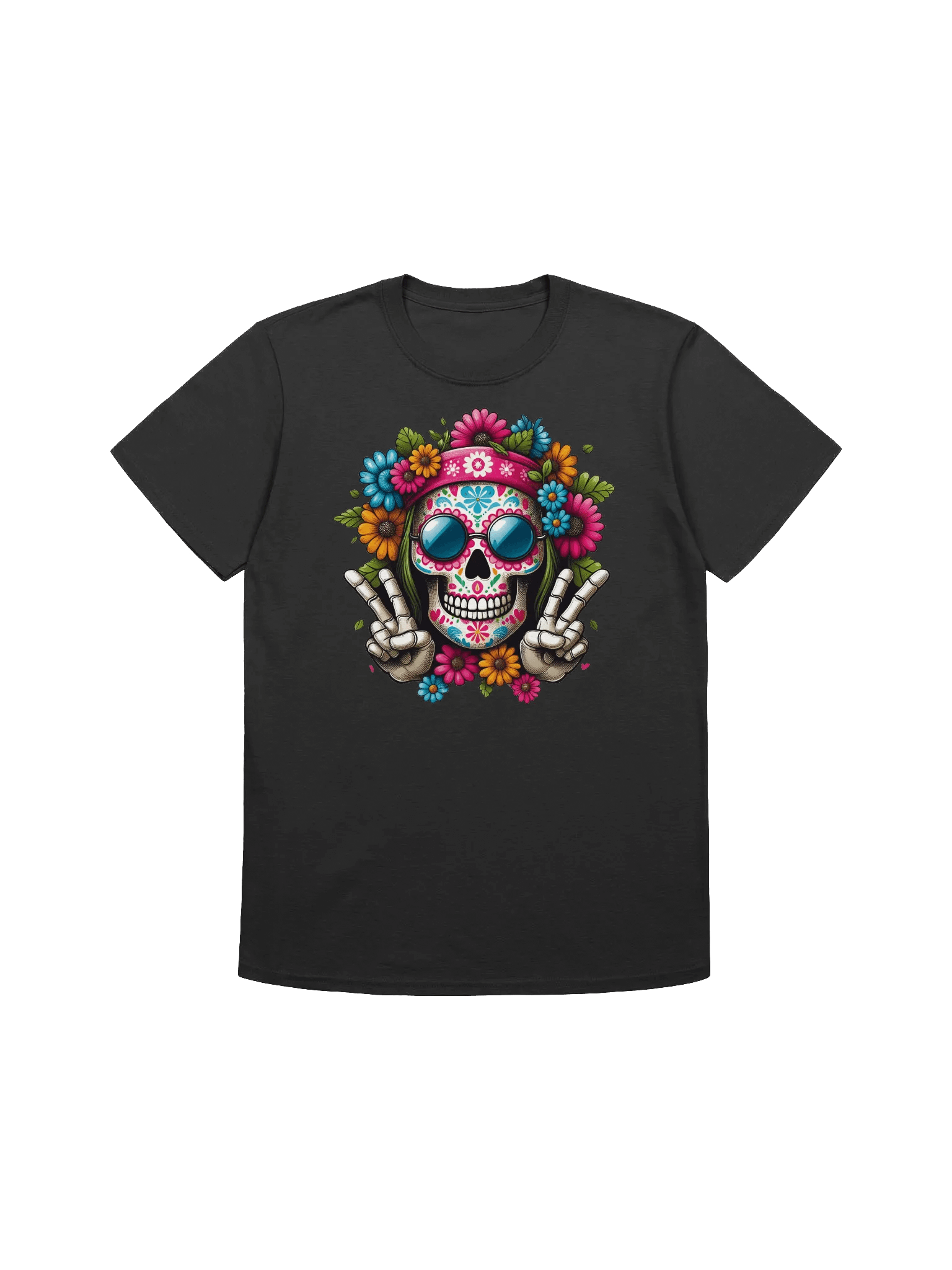 Sugar Skull Art - Vibrant Visions of Dia de los Muertos T-Shirt product image (1)