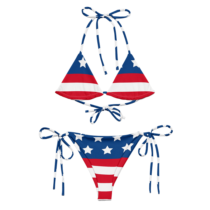 Fourth of July star-spangled banner – Wealthy Paid™ Two-Piece Bikini product image (1)