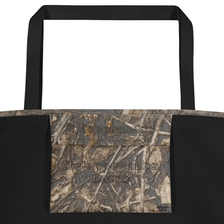 Large Tote Bag w/ Pocket - Dead Split - It Happennnns Camo product image (2)