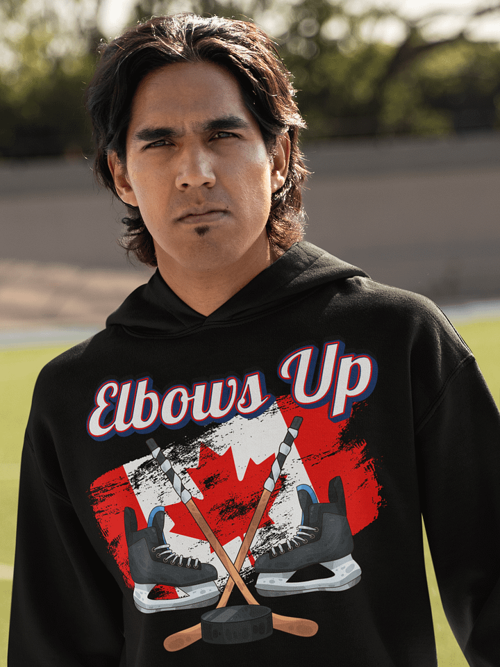 Elbows Up Hockey Hoodie product image (1)