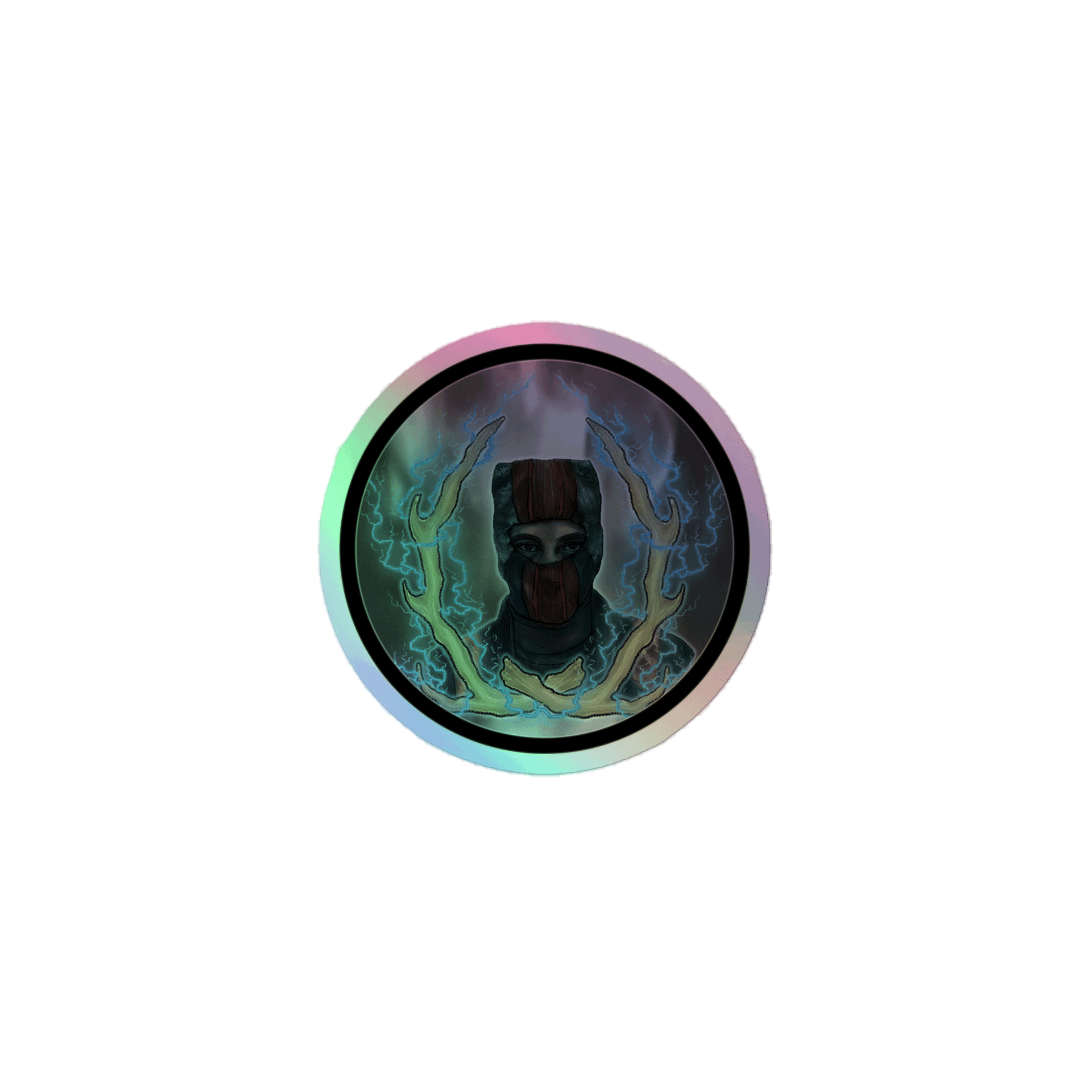 Clancy Electric Antler Holographic Sticker product image (1)