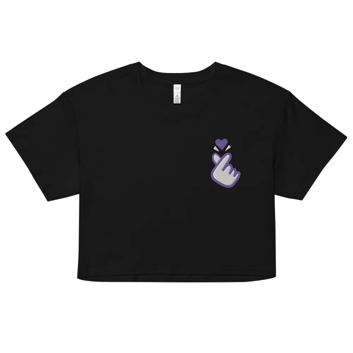borahae embroidered crop tee product image (1)