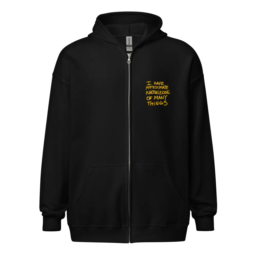 Demon Cat With Text on the Front Classic Zip Hoodie Multicolor product image (1)