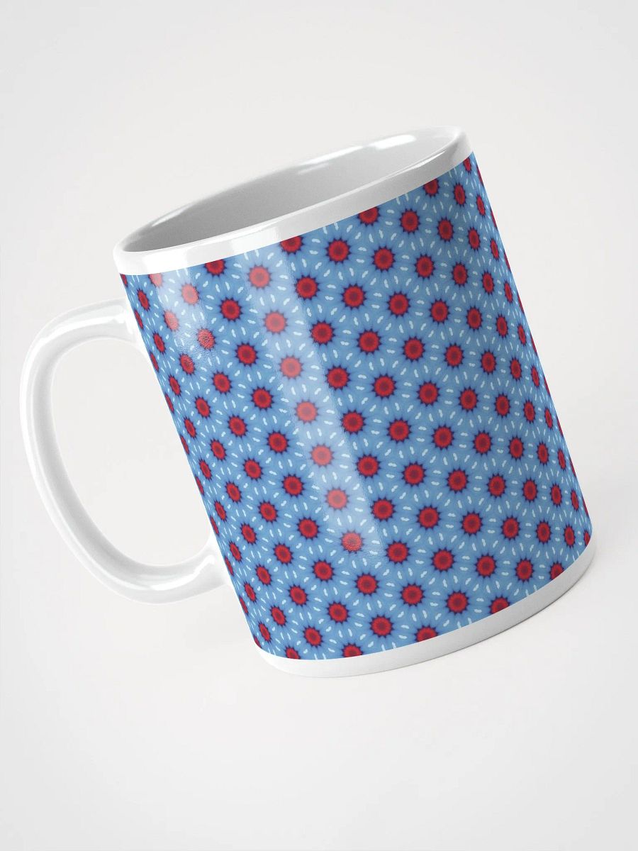 Blue Red & White Sunshine Ceramic Mug product image (4)