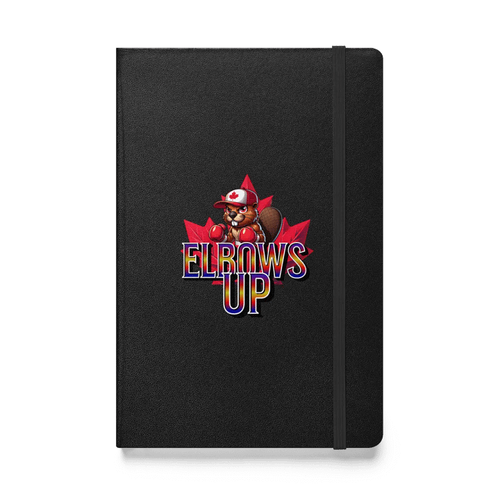 Elbows Up Maple Leaf Beaver Boxing Maverick Hardcover Journal product image (1)