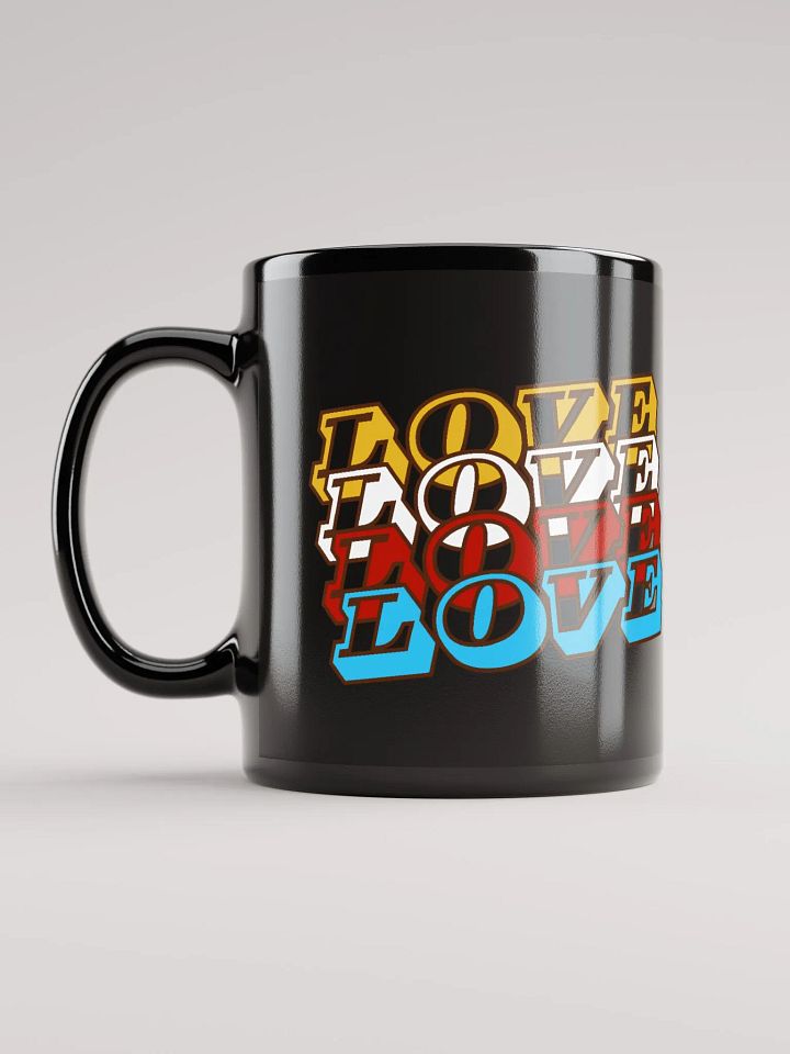 A YELLOW HEART / BLACK MUG product image (2)
