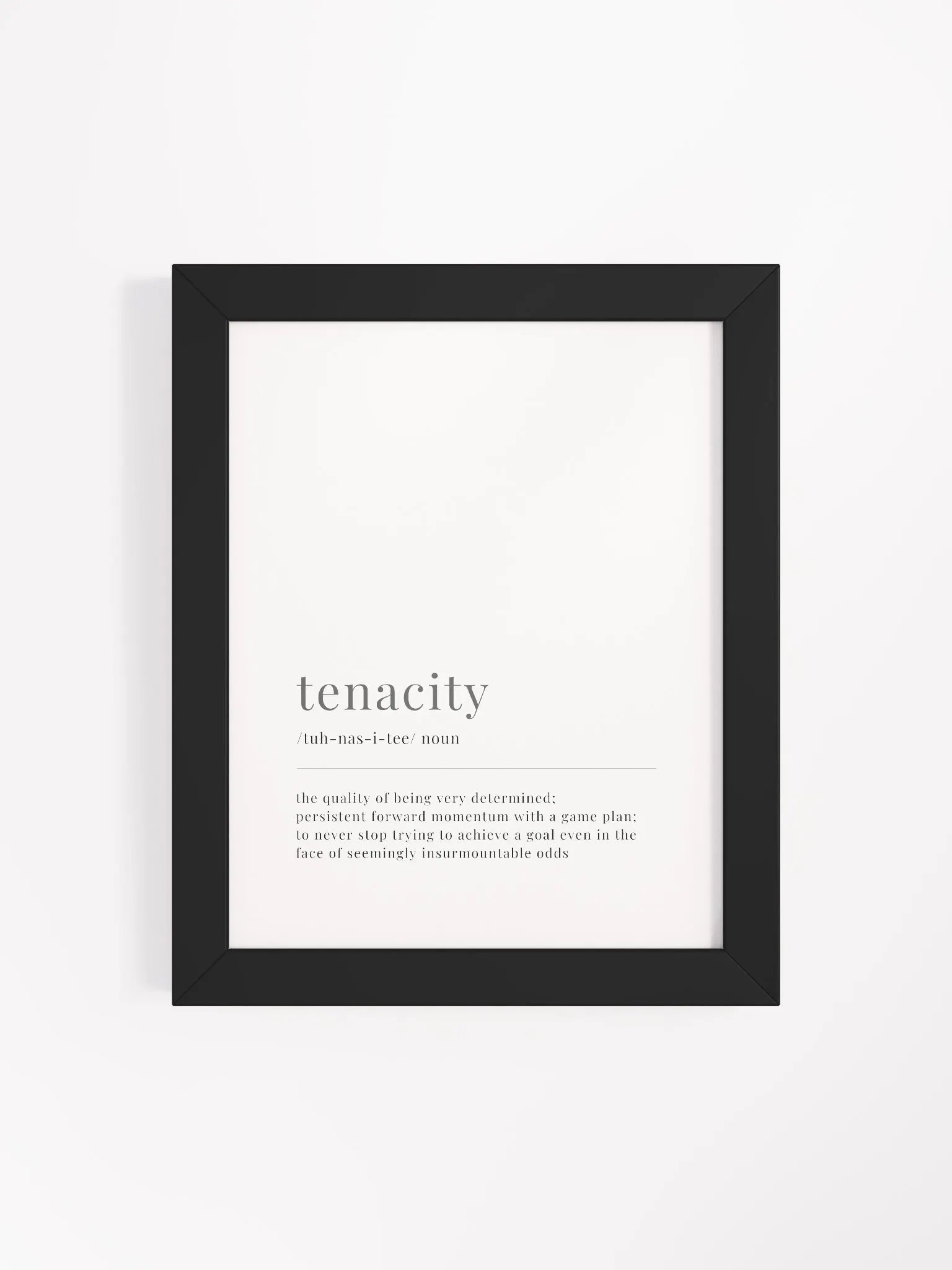 Tenacity Definition Framed Print product image (4)