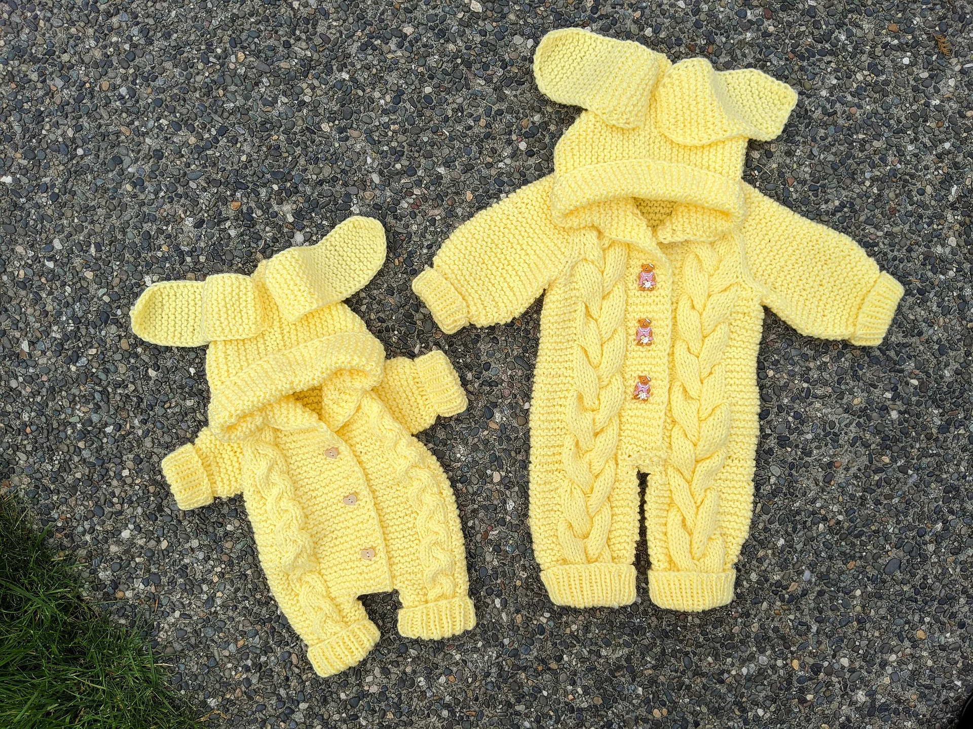 Doll Cable Knit Bunny Romper Knitting Pattern product image (10)