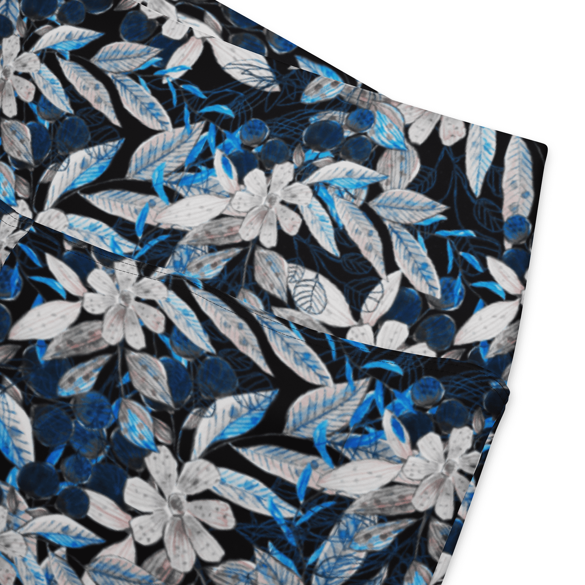 Blue White Garden Flare Leggings product image (4)