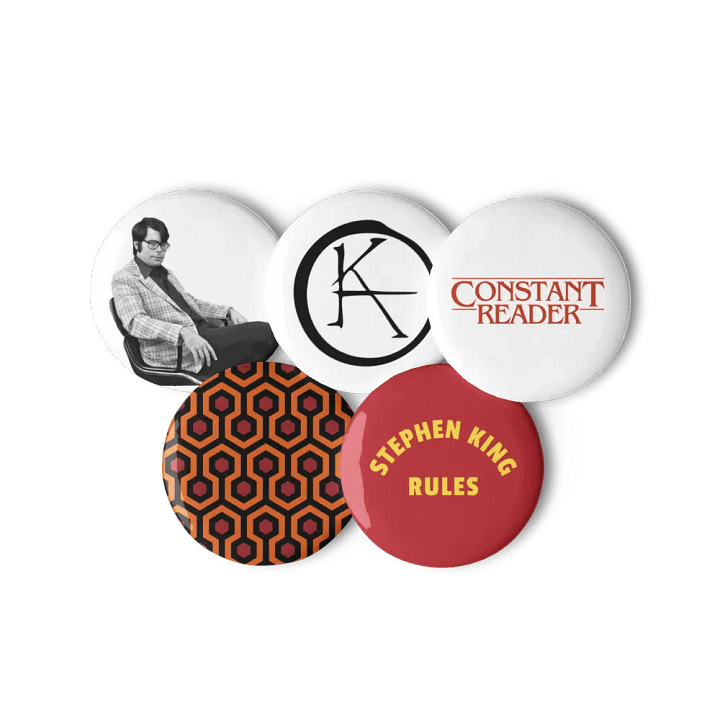 Stephen King Constant Reader Fan Button Pins Set product image (1)