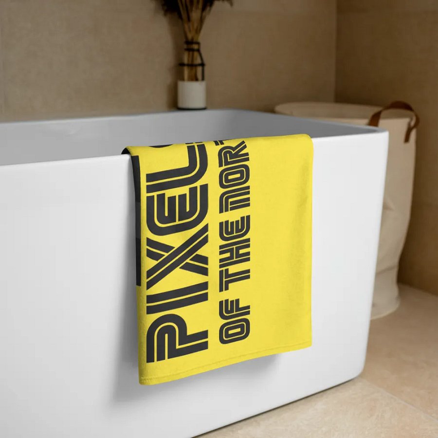Pixels towel Yellow product image (3)