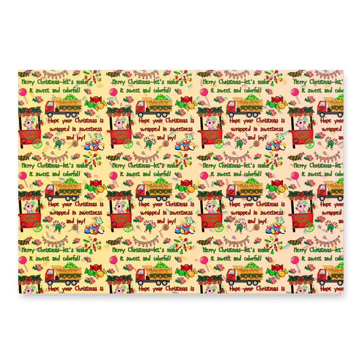 Dippy Deer’s Sweet Christmas Candyland Gift Wrap product image (1)