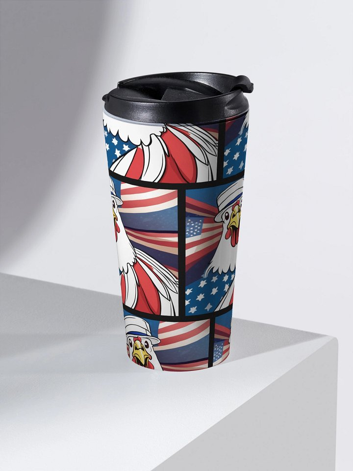 Patriotic Rooster Stainless Steel Travel Mug product image (2)