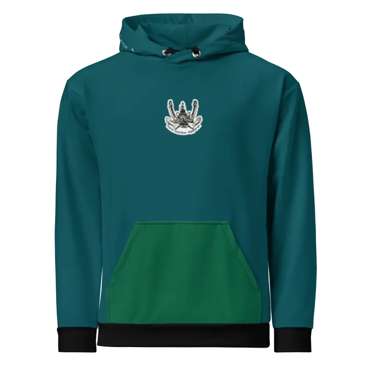 Teal Twin Anchor Titan tug Hoodie product image (2)