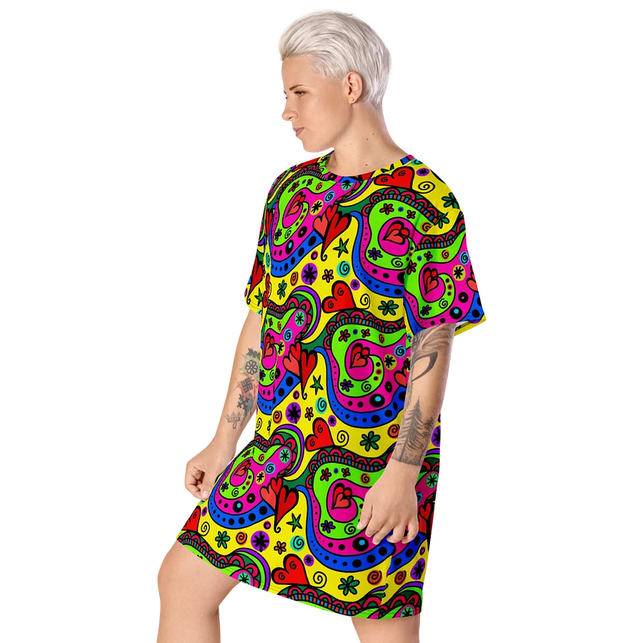 Vibrant Swirls T-Shirt Dress product image (15)