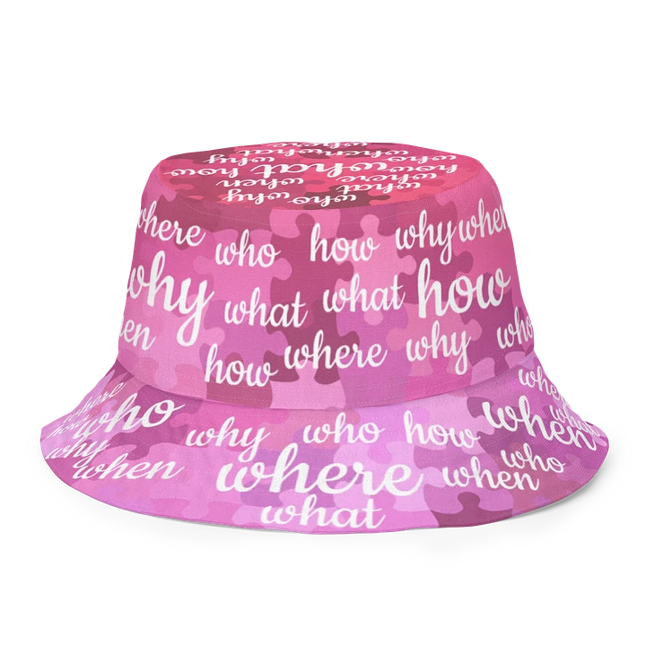 How Puzzling Pink Reversible Bucket Hat product image (1)