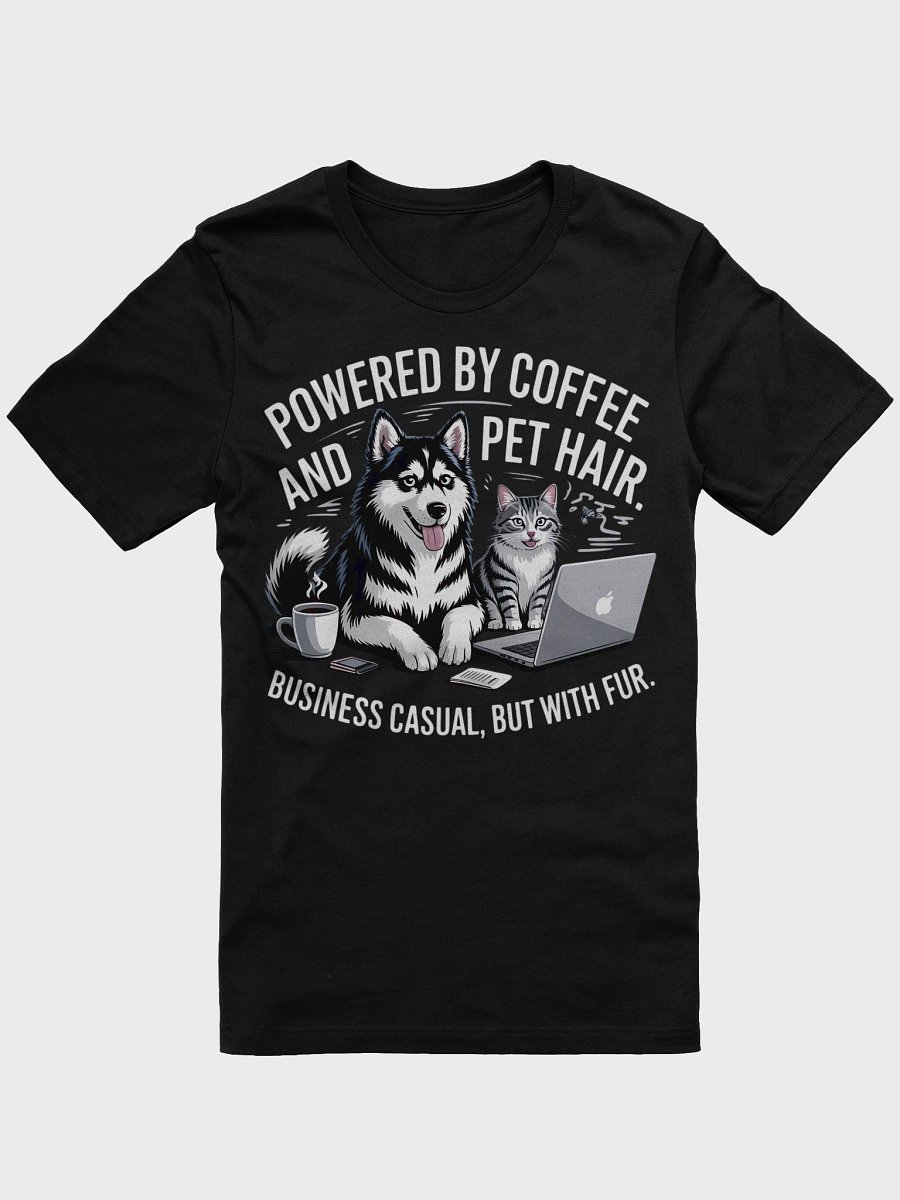 Adorable Husky and Cat Cartoon T-Shirt product image (3)