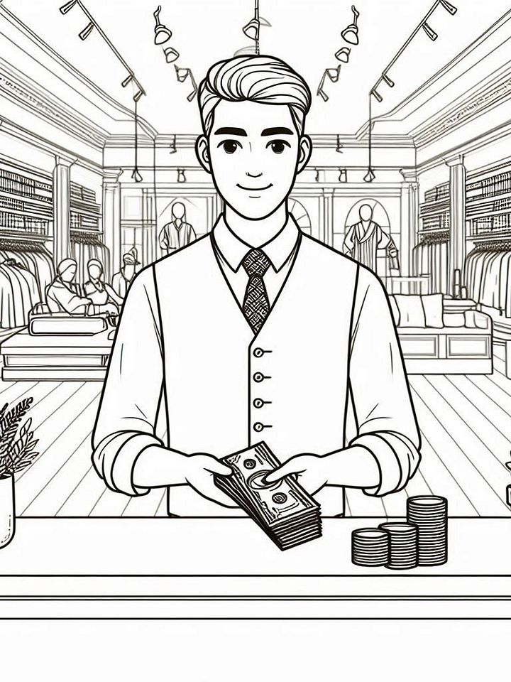 STORES7 KIDS COLORING BOOK (PROFESSIONS) product image (2)