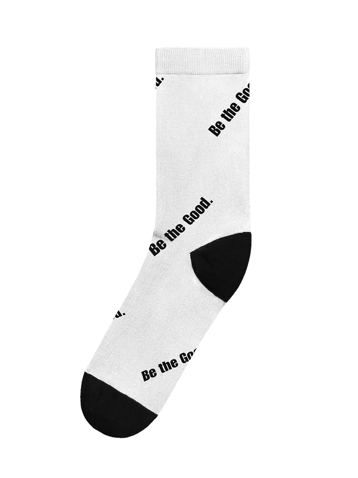 Eco-Friendly Artistic "Be the Good" Crew Socks product image (1)