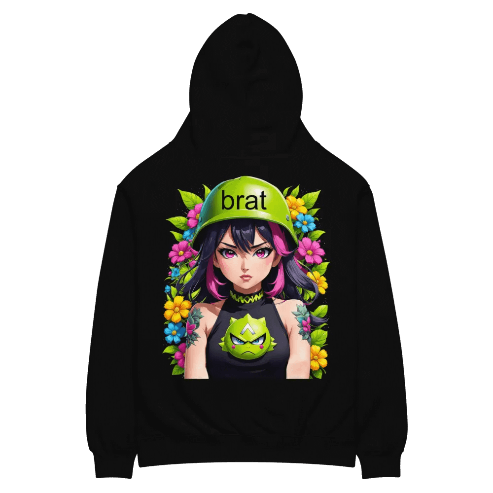 Brat - Premium Hoodie (Black) Brat Life - v6 (Back Printed Design) product image (3)