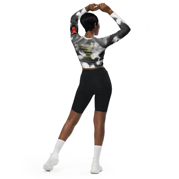 women oni crop top long sleeve (RAIN CLOUD) product image (2)