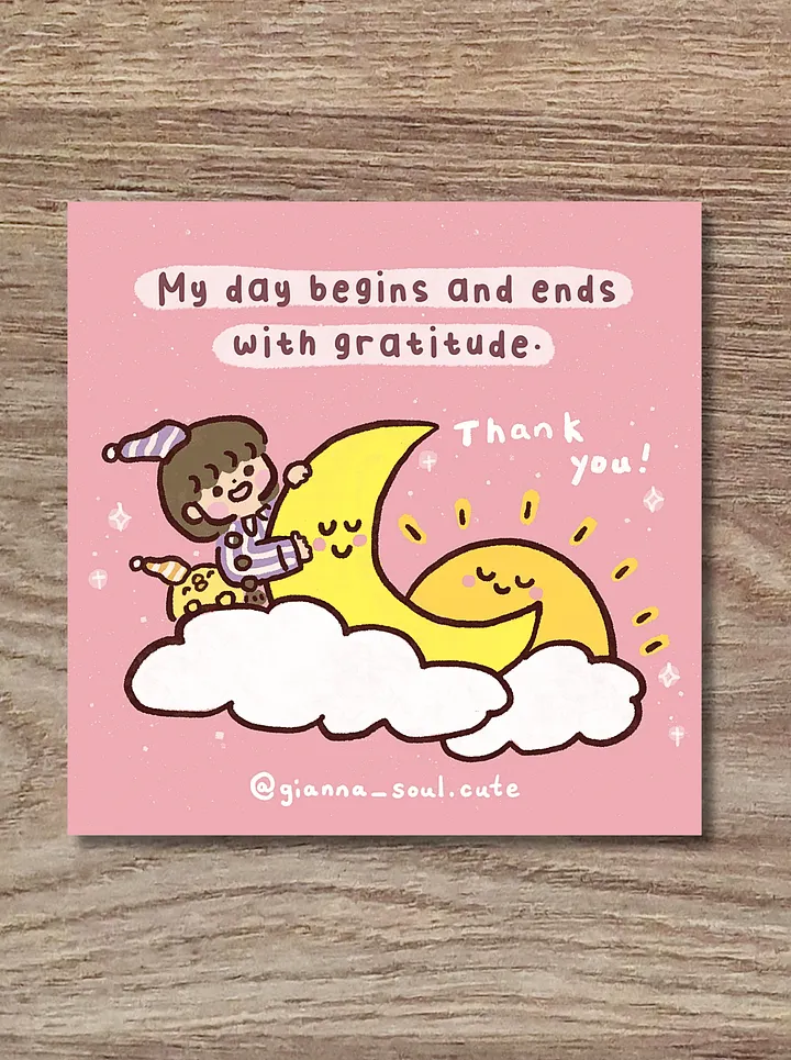 Gratitude day and night | Positivity Greetings Card product image (3)
