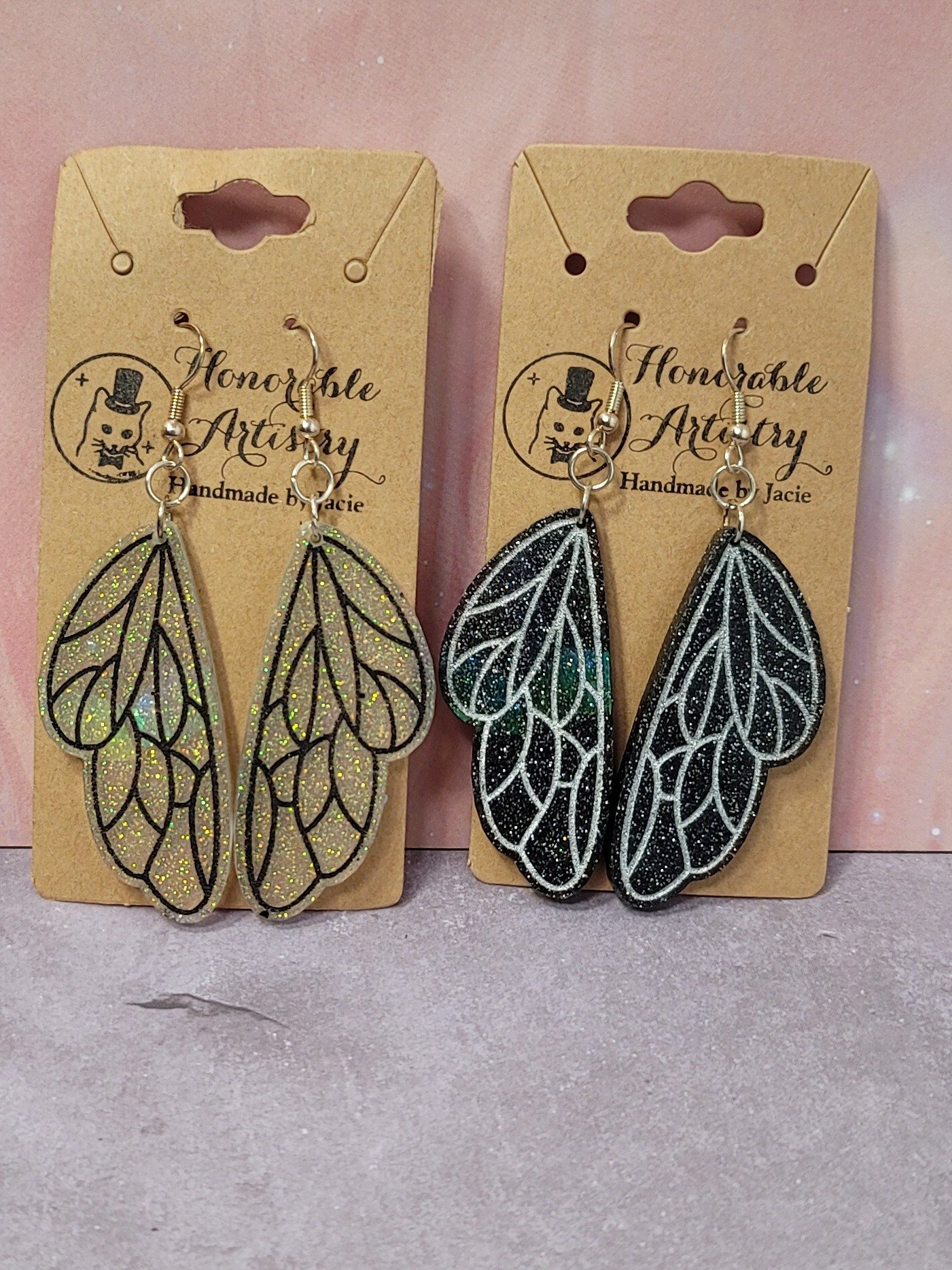 Holographic Fairy Wing Earrings Version 1 product image (4)