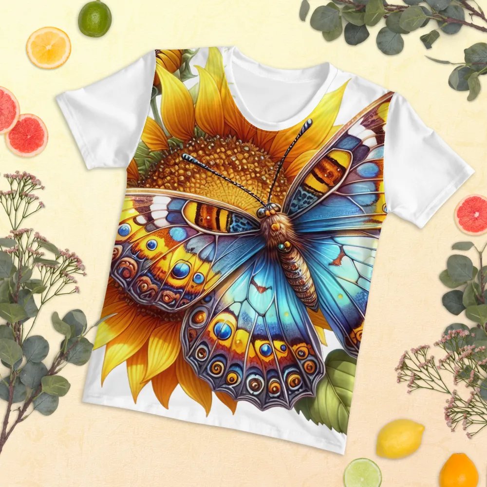 Butterfly Sunflower Bliss Women's All-Over Print Tee product image (5)
