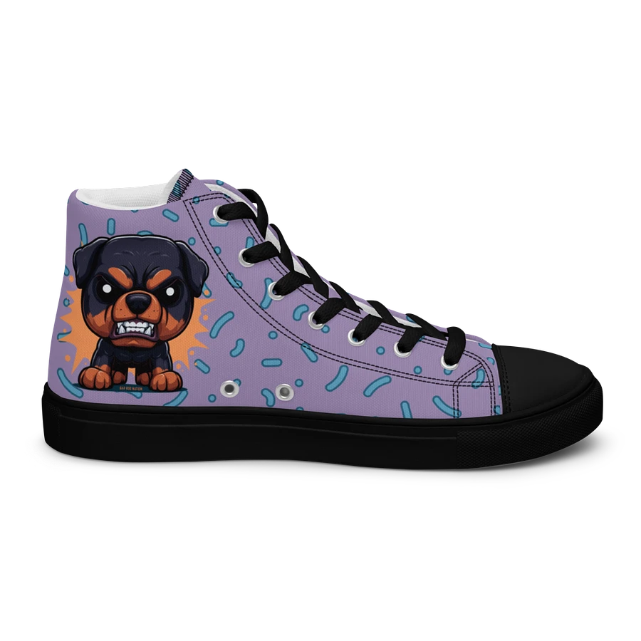 Rottweiler Angry Pup - Women's High Top Canvas Shoe product image (6)