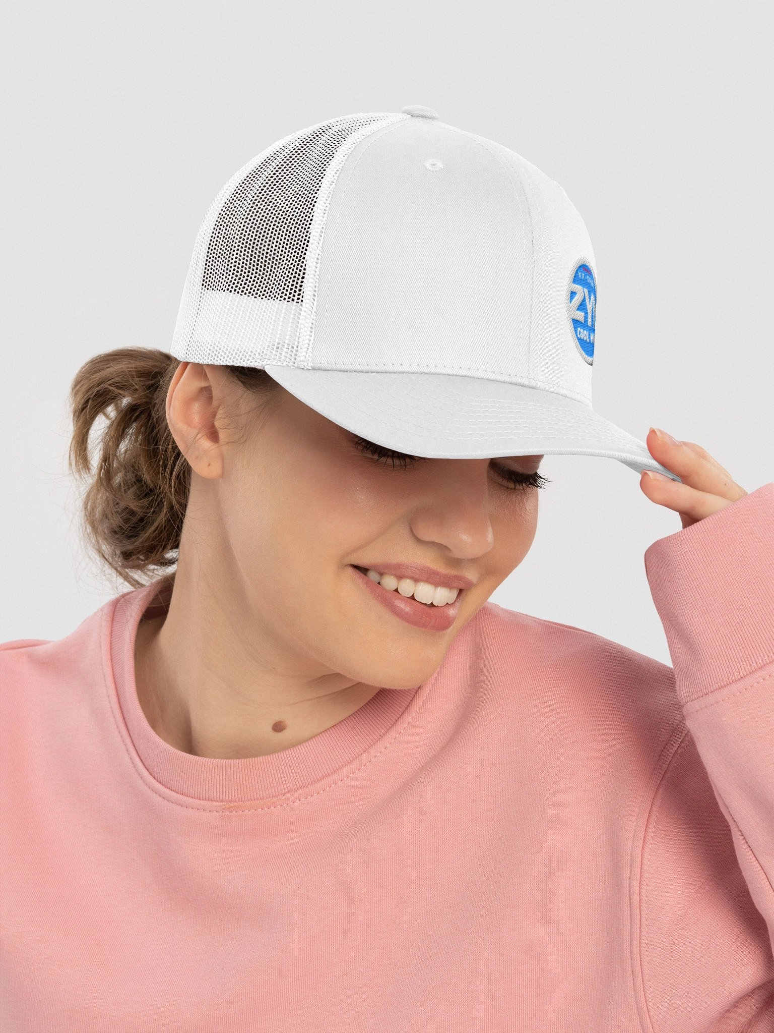 COOL MINT Trucker Hat WHITE product image (5)