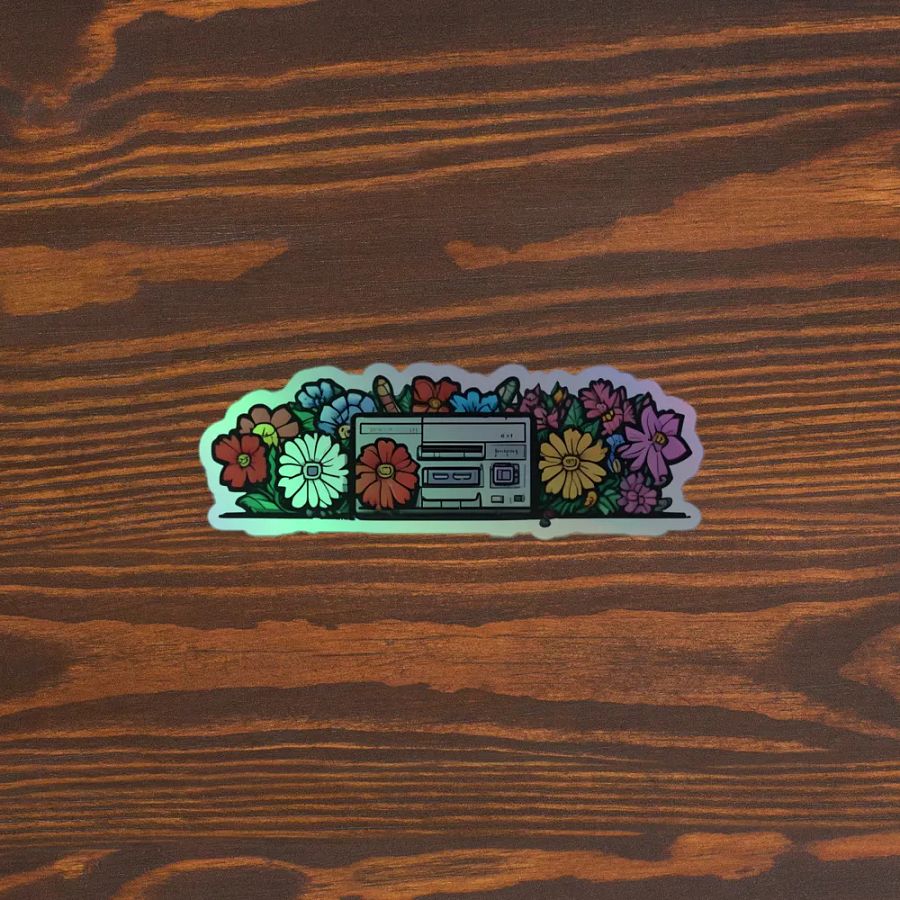 Retro Gaming Console Floral Sticker Set product image (3)